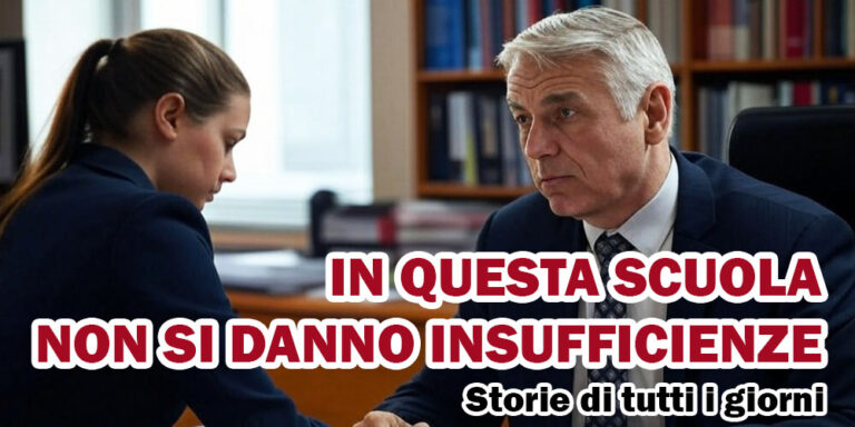 “Non si danno insufficienze nelle materie orali in questa scuola!”